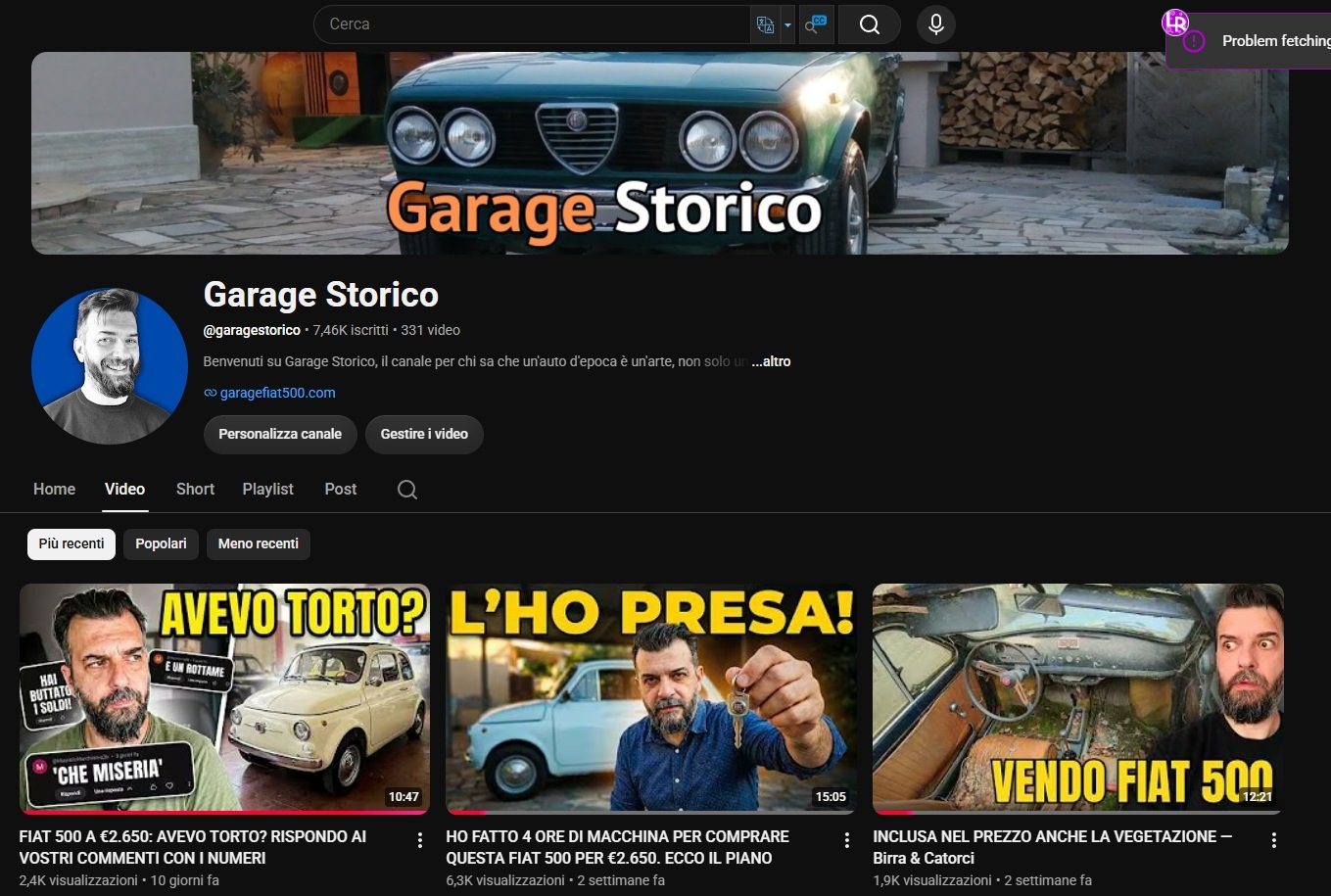 Auto in lavorazione